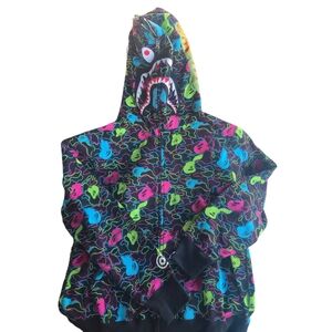 A Bathing Ape BAPE Store Las Vegas Separate Shark Full Zip Hoodie Size Large
